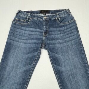 Vertx Burrell Stretch Jeans Women 14x30 Blue Slim Straight Faded Whiskered Denim